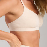 Organic Cotton No - Show V - Scoop Bra - Siella - Color: Oatmeal Avoine