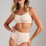 Organic Cotton No - Show V - Scoop Bra - Siella - Color: Oatmeal Avoine