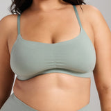 Organic Cotton No - Show V - Scoop Bra - Siella - Color: Sage Sauge