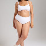 Organic Cotton No - Show V - Scoop Bra - Siella - Color: White Blanc