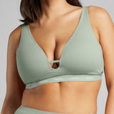 Organic Cotton Foam Cup Bra - Siella - Color: Sage Sauge
