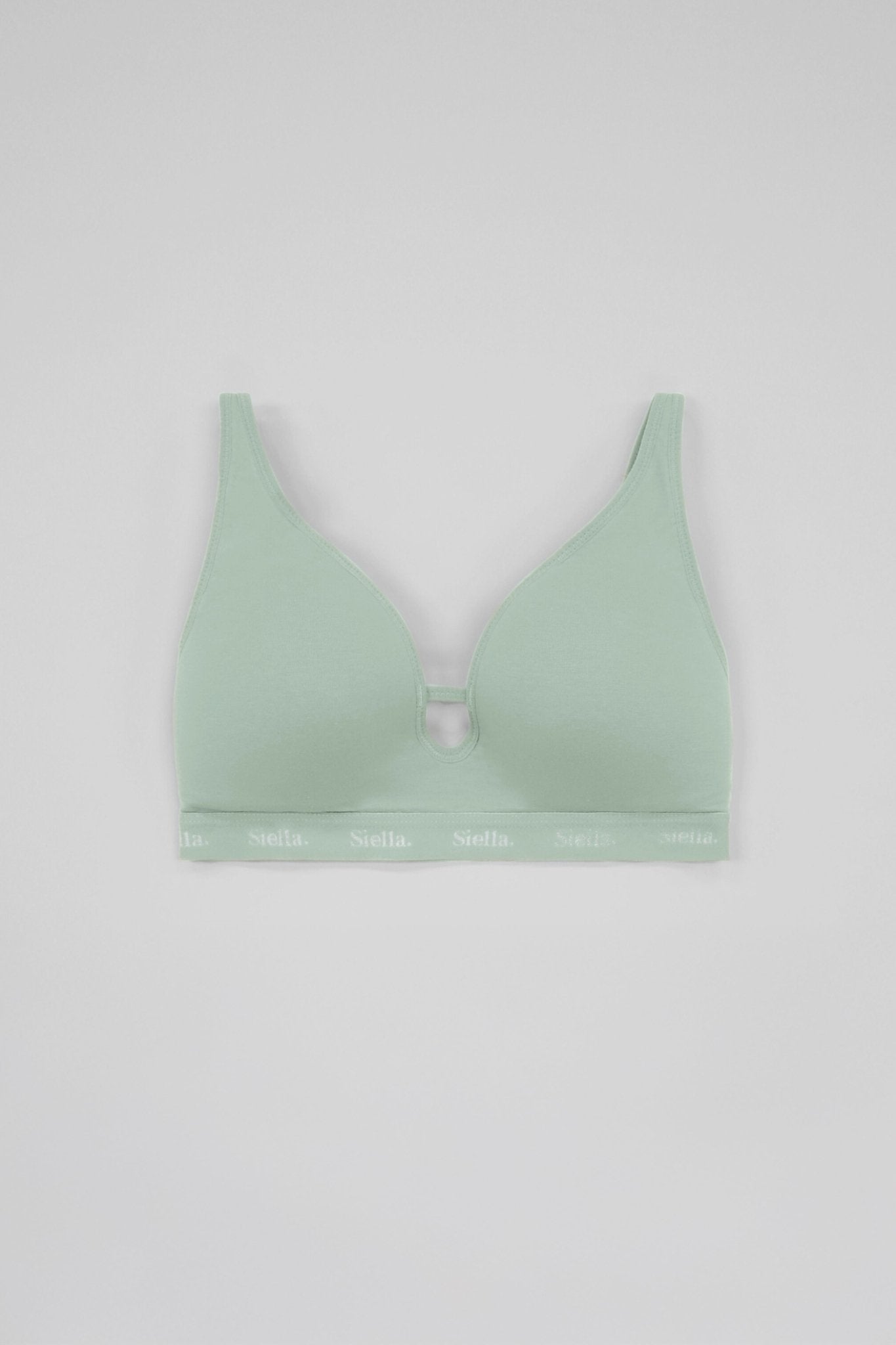 Organic Cotton Foam Cup Bra - Siella - Color: Sage Sauge