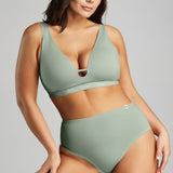 Organic Cotton Foam Cup Bra - Siella - Color: Sage Sauge