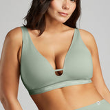 Organic Cotton Foam Cup Bra - Siella - Color: Sage Sauge