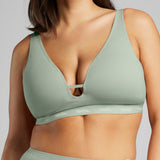 Organic Cotton Foam Cup Bra - Siella - Color: Sage Sauge