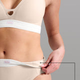 Organic Cotton Rib High Waist Brief - Siella - Color: Whisper Beige Beige murmure