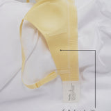 Organic Cotton Rib V-Neck Foam Bra - Siella - Color: Lemonade Limonade