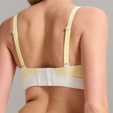 Organic Cotton Rib V-Neck Foam Bra - Siella - Color: Lemonade Limonade