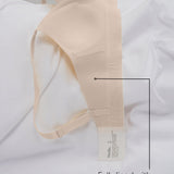 Organic Cotton Rib V-Neck Foam Bra - Siella - Color: Whisper Beige Beige murmure