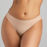 Organic Cotton Thong - SIELLA - Color: Beach Beige Beige plage