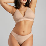 Organic Cotton Thong - SIELLA - Color: Beach Beige Beige plage