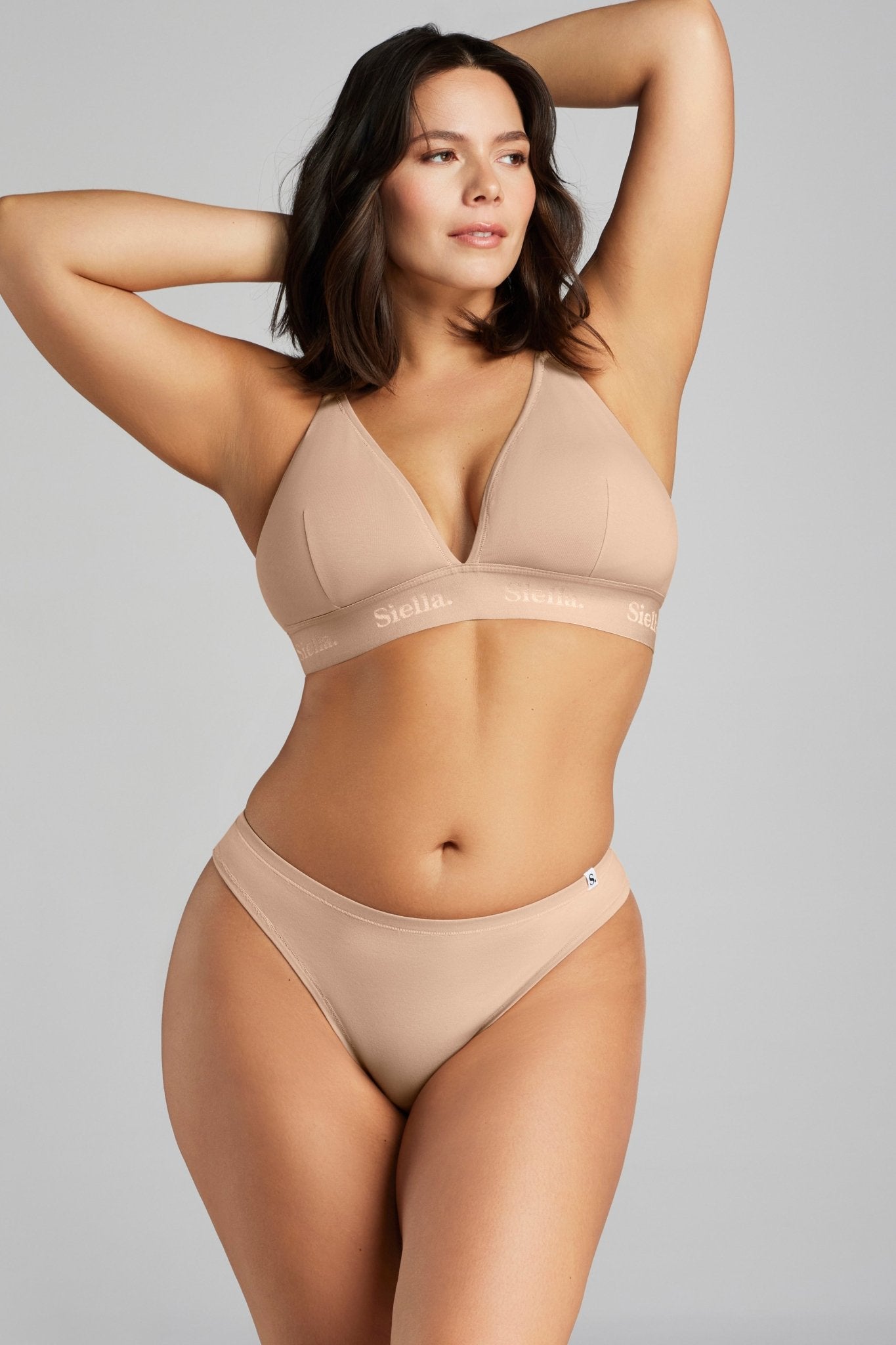 Organic Cotton Thong - SIELLA - Color: Beach Beige Beige plage