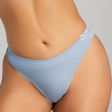 Organic Cotton Thong - SIELLA - Color: Sky Blue Bleu ciel