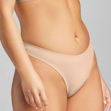 Organic Cotton Thong - SIELLA - Color: Beach Beige Beige plage