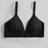 Organic Cotton Triangle Padded Bra - Siella - Color: Black Noir