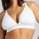 Organic Cotton Triangle Padded Bra - Siella - Color: White Blanc