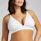 Organic Cotton Triangle Padded Bra - Siella - Color: White Blanc
