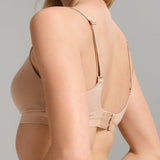 Organic Cotton V - Neck Bra - Siella - Color: Beach Beige Beige plage