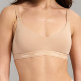 Organic Cotton V - Neck Bra - Siella - Color: Beach Beige Beige plage