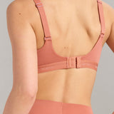 Organic Cotton V - Neck Bra - Siella - Color: Terracotta