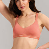 Organic Cotton V - Neck Bra - Siella - Color: Terracotta