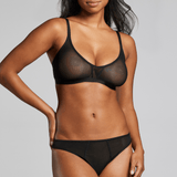 Power Mesh Bra - Siella - Color: Black Noir