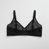 Power Mesh Bra - Siella - Color: Black Noir