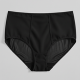 Power Mesh High Waist Brief - Siella - Color: Black Noir