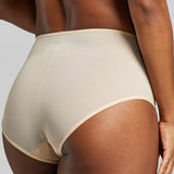 Power Mesh High Waist Brief - Siella - Color: Sand Sable