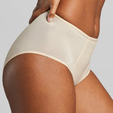 Power Mesh High Waist Brief - Siella - Color: Sand Sable