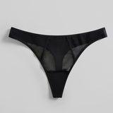 Power Mesh Thong - Siella - Color: Black Noir