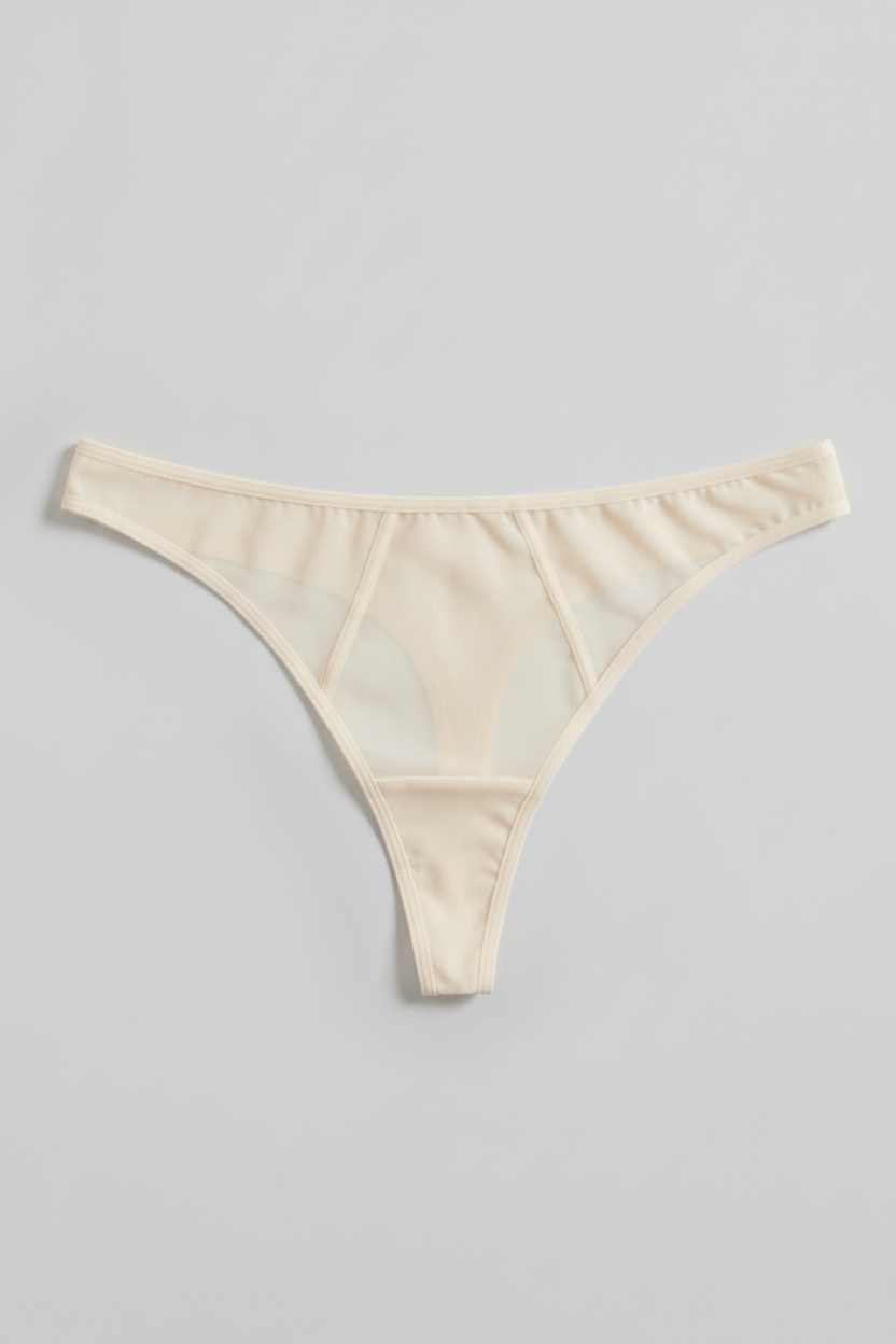 Power Mesh Thong - Siella - Color: Sand Sable