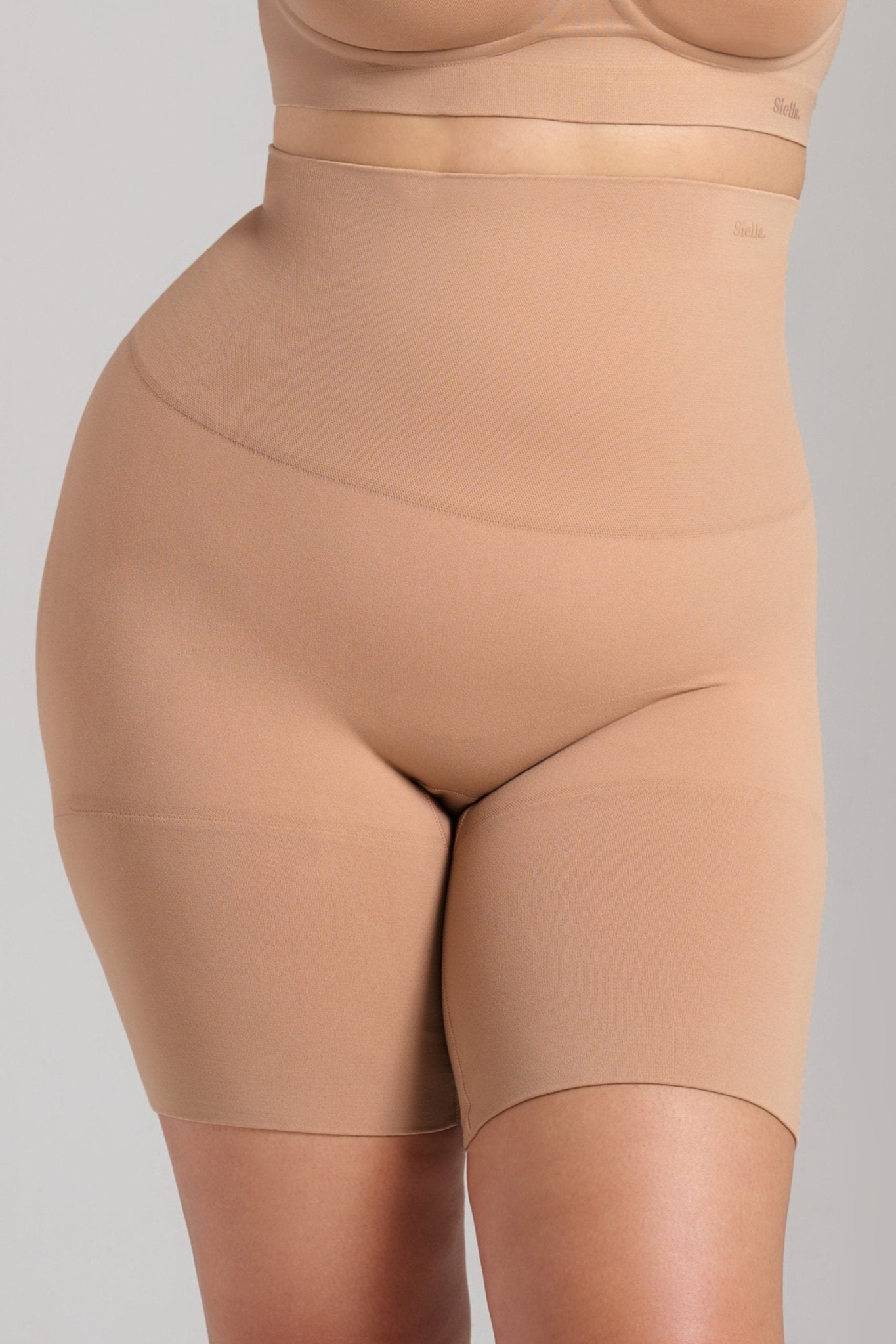 Sculpt High Waist Shaping Short - Siella - Color: Taupe