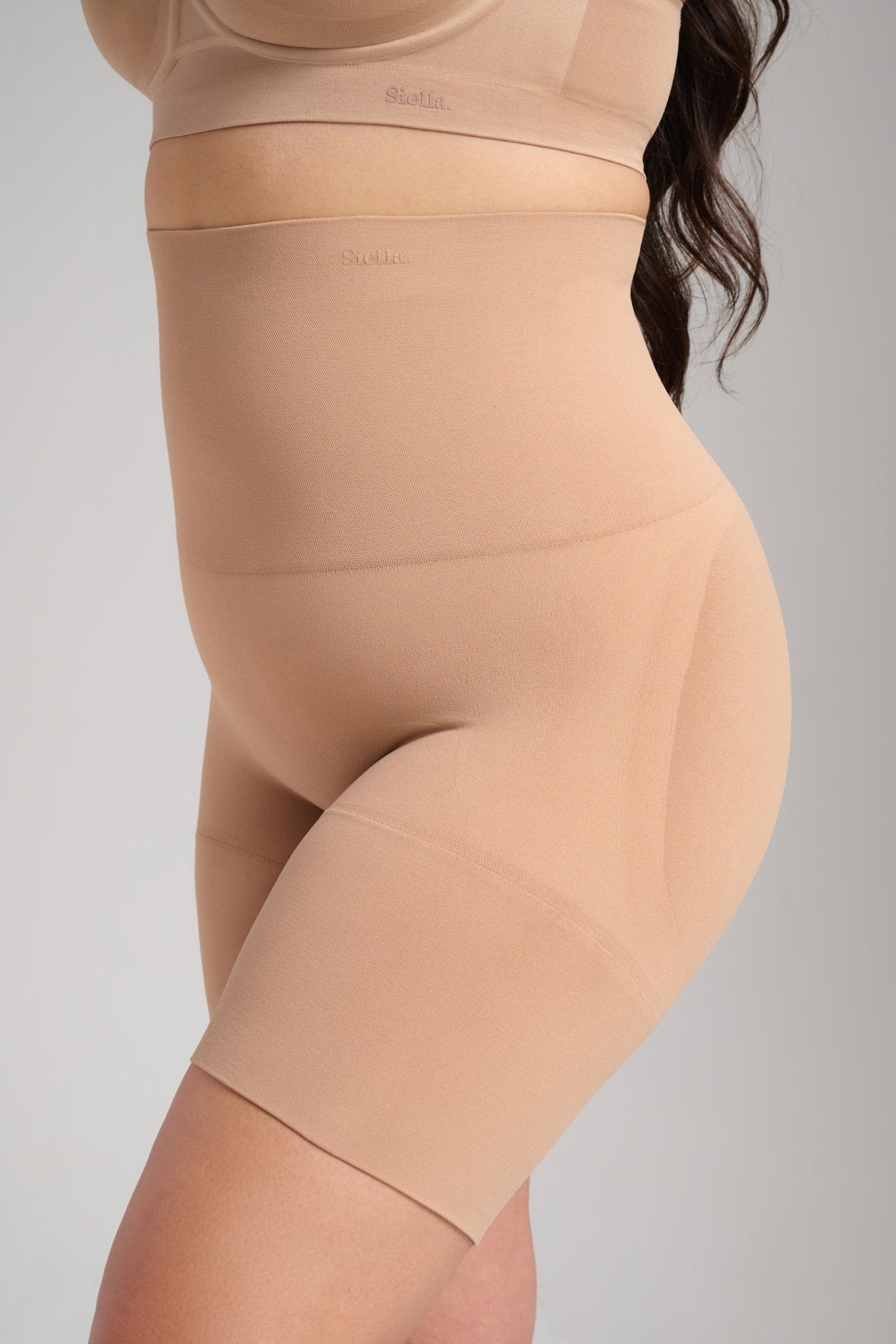 Sculpt High Waist Shaping Short - Siella - Color: Taupe