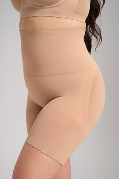 Sculpt High Waist Shaping Short - Siella - Color: Taupe