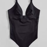 Sexy Smooth Shaping Bodysuit - SIELLA - Color: Black Noir