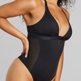 Sexy Smooth Shaping Bodysuit - SIELLA - Color: Black Noir