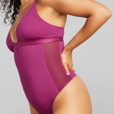 Sexy Smooth Shaping Bodysuit - SIELLA - Color: Plum Prune