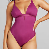 Sexy Smooth Shaping Bodysuit - SIELLA - Color: Plum Prune