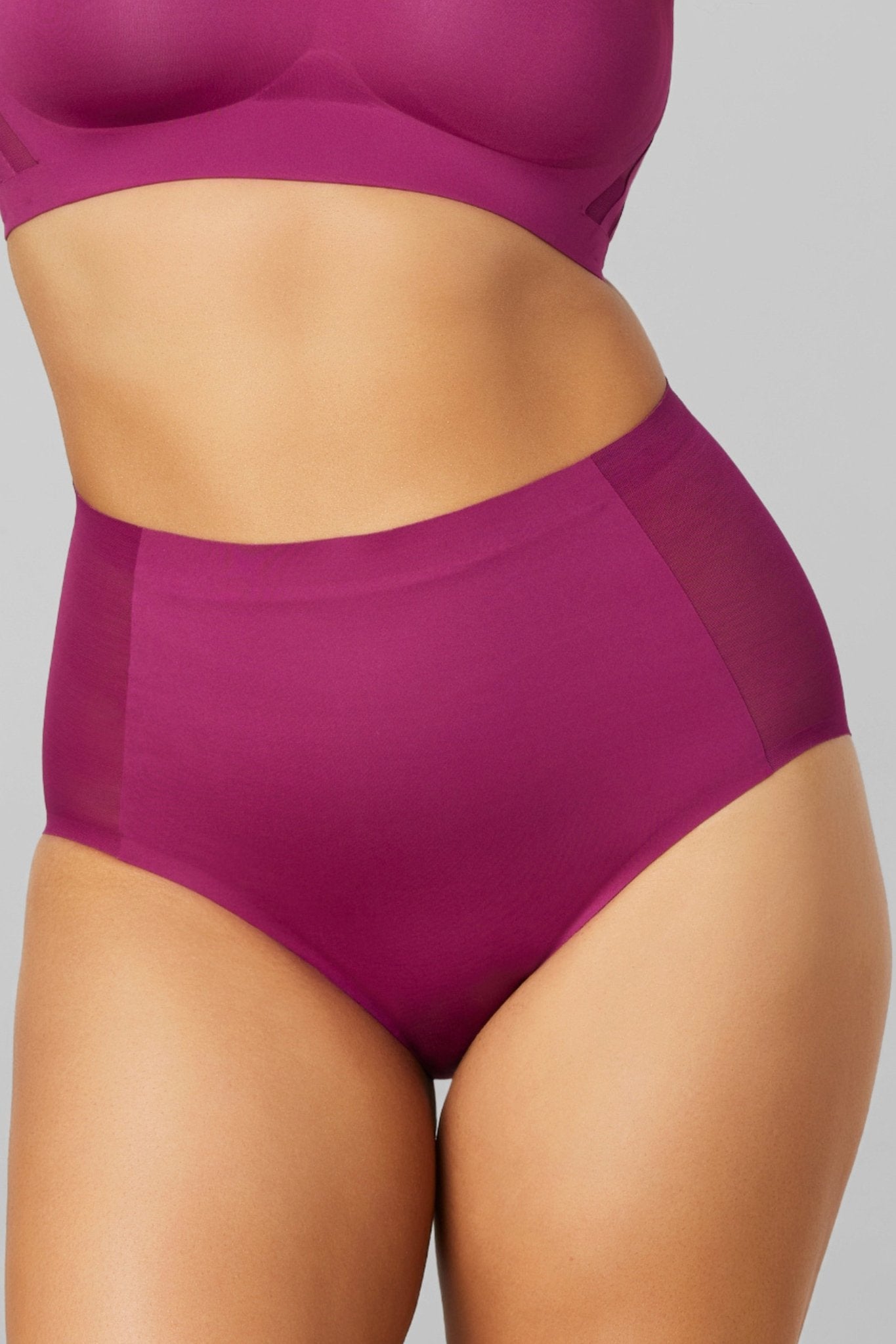 Sexy Smooth Shaping Brief - SIELLA - Color: Plum Prune