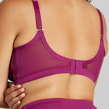 Sexy Smooth V-Neck Bra - SIELLA - Color: Plum Prune