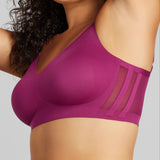 Sexy Smooth V-Neck Bra - SIELLA - Color: Plum Prune