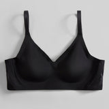 Sexy Smooth V-Neck Bra - SIELLA - Color: Black Noir