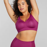 Sexy Smooth V-Neck Bra - SIELLA - Color: Plum Prune