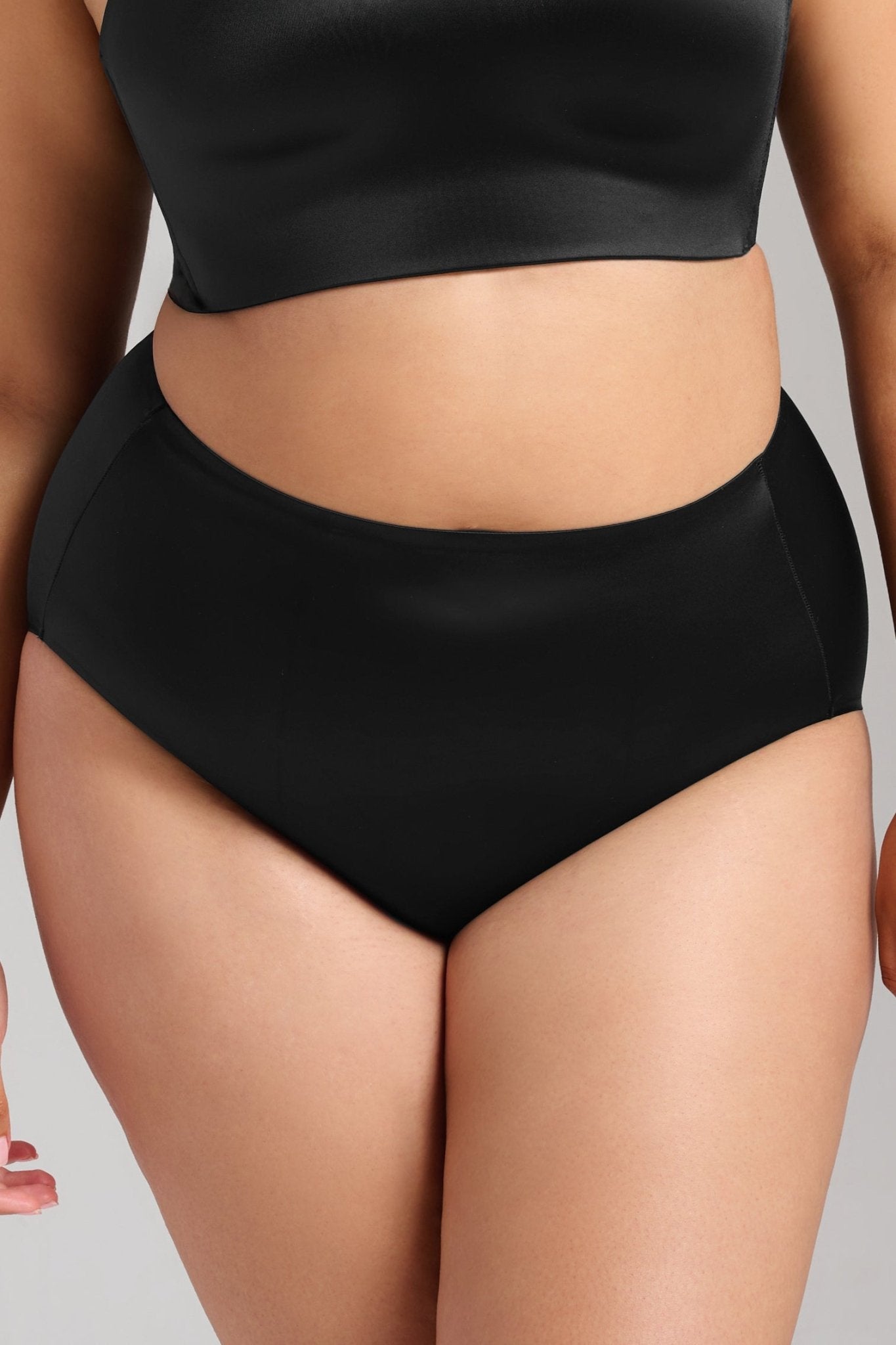 Smooth Satin Brief - Siella - Color: Black Noir