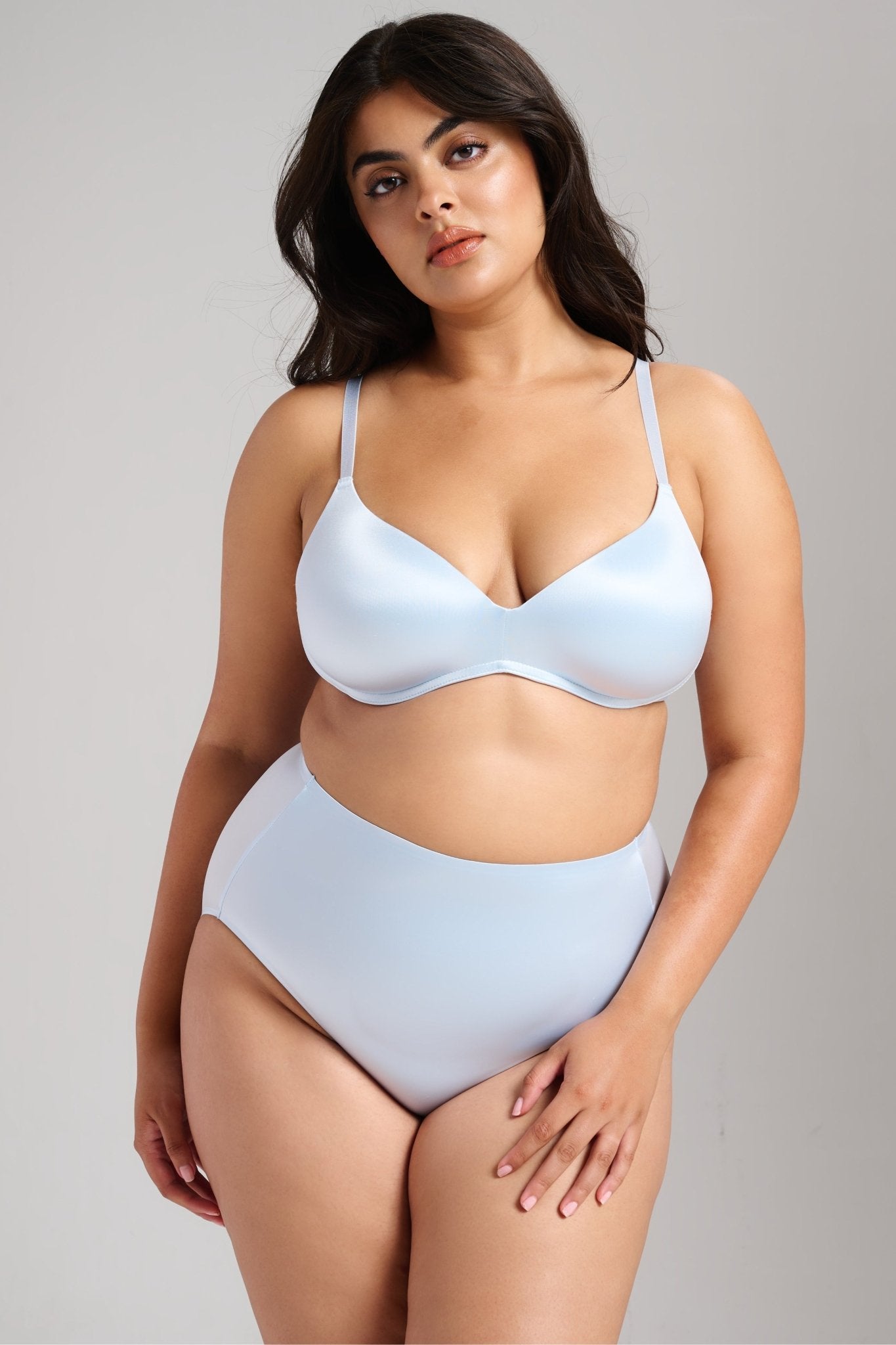 Smooth Satin Brief - Siella - Color: Something Blue Bleu mariée