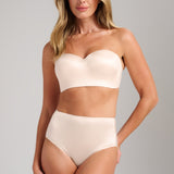 Smooth Satin Foam Bustier - Siella - Color: Champagne