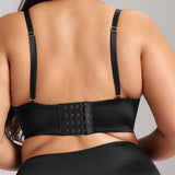 Smooth Satin Foam Bustier - Siella - Color: Black Noir