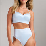 Smooth Satin Foam Bustier - Siella - Color: Something Blue Bleu mariée