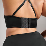 Smooth Satin Foam Bustier - Siella - Color: Black Noir